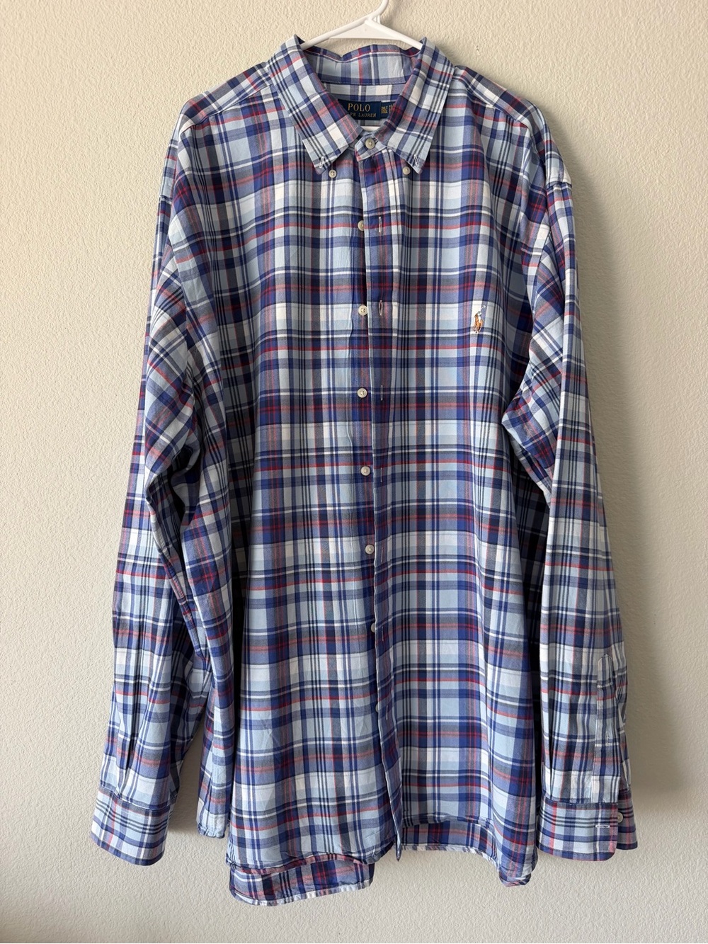 Polo Ralph Lauren Plaid Button-Down Shirt 3XLT Big Tall Perfect Condition